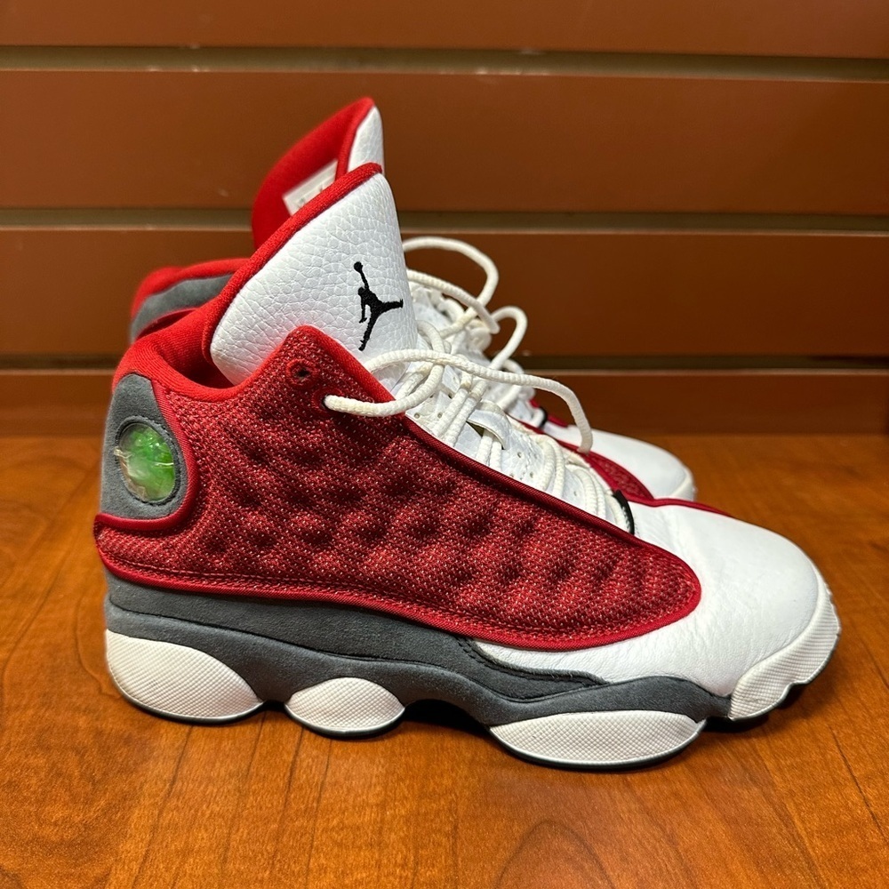 Jordan Red and White Sneakers - Picture 2 of 9